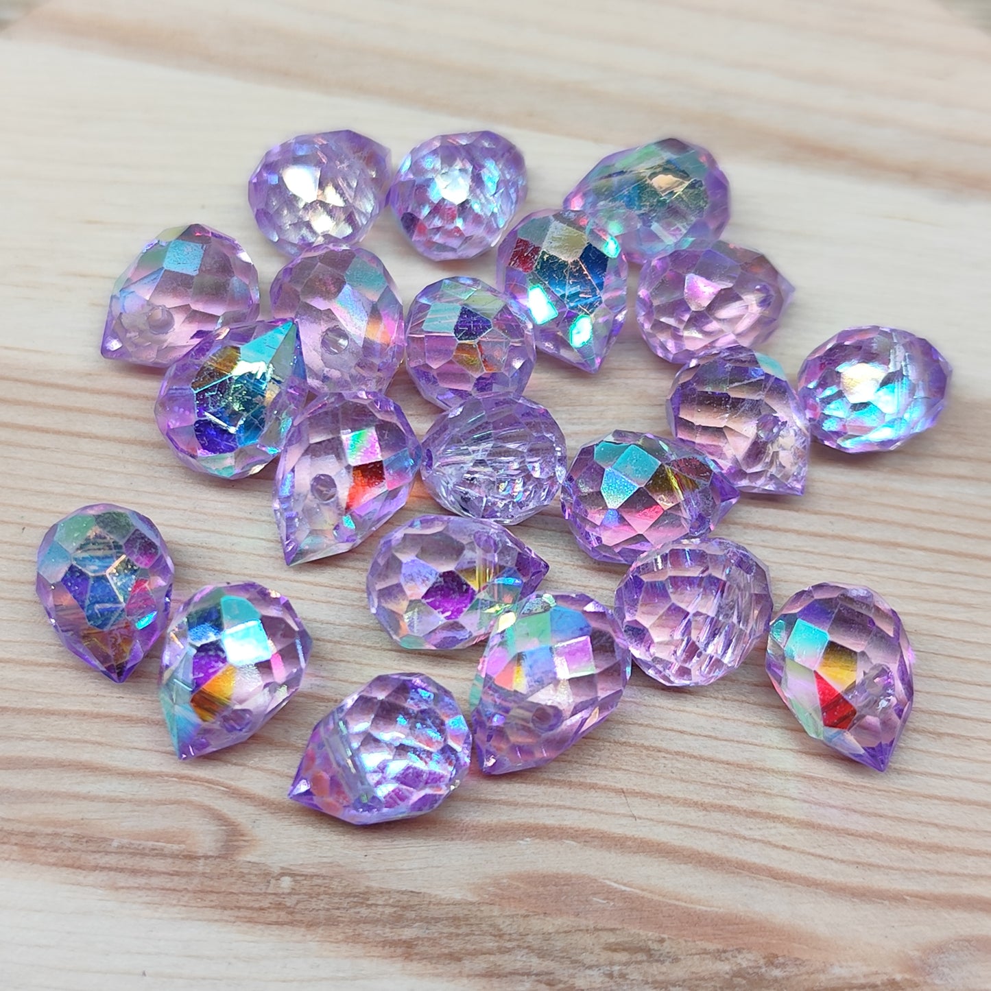Perle goutte en verre - 8 mm – lot de 20