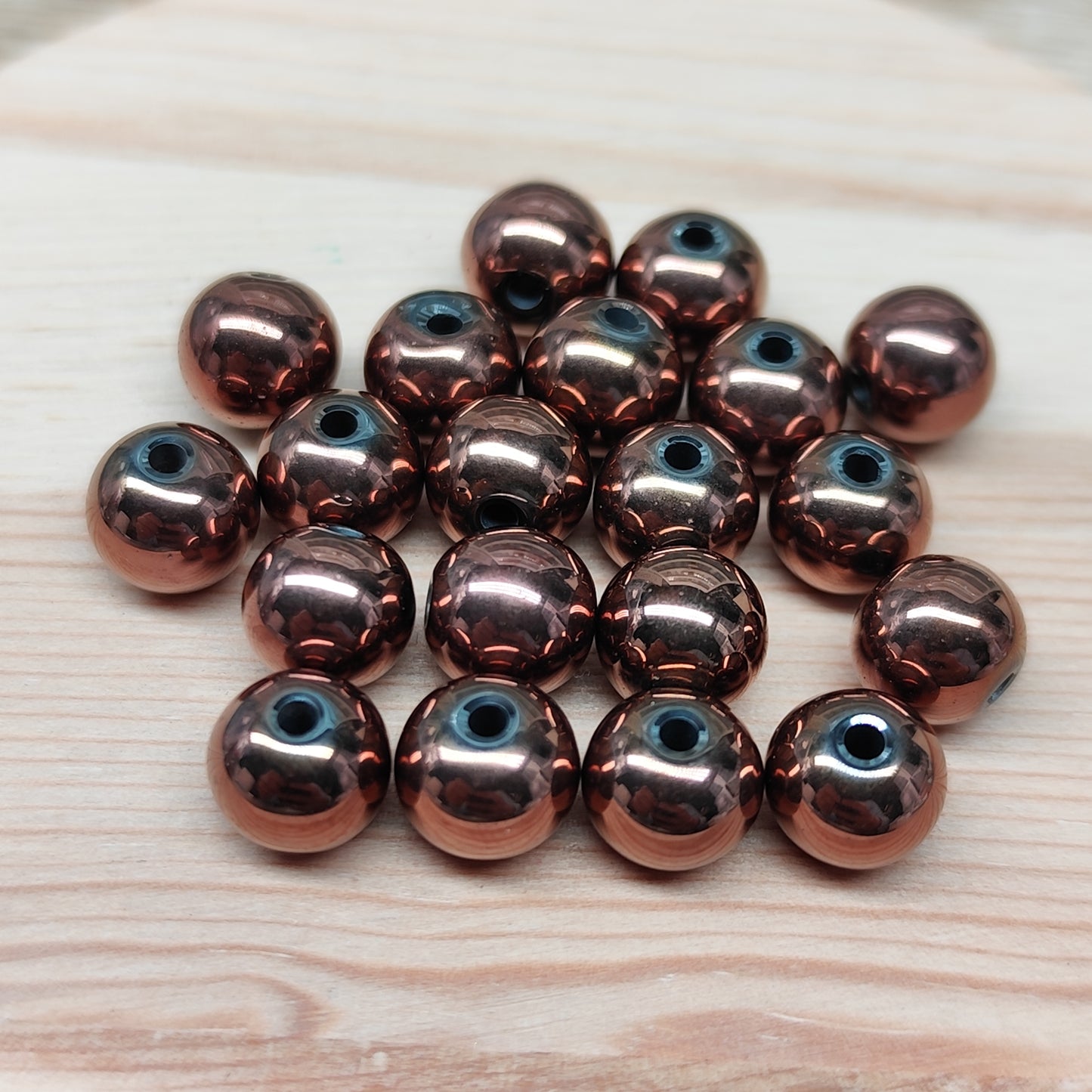 Hématite bronze – 8 mm – lot de 20