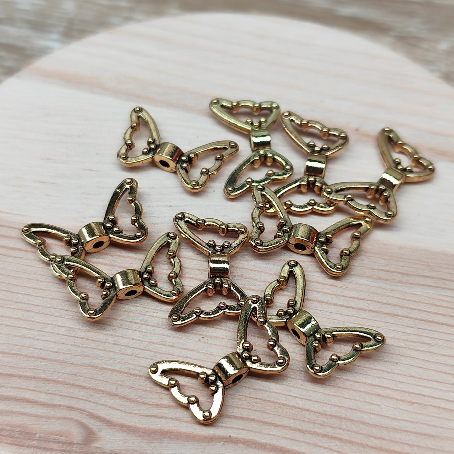 Perle papillon – 17 mm - lot de 10