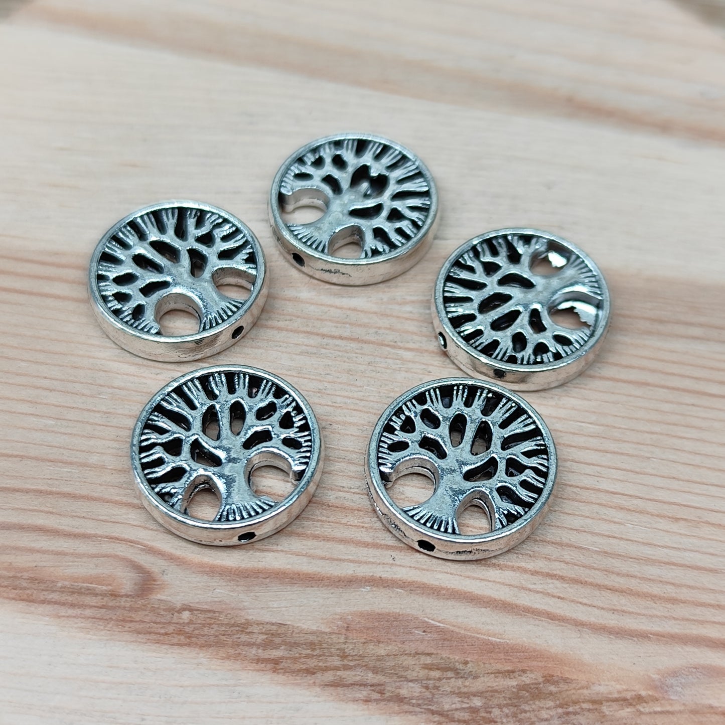 Perle arbre de vie - 15 mm - lot de 5