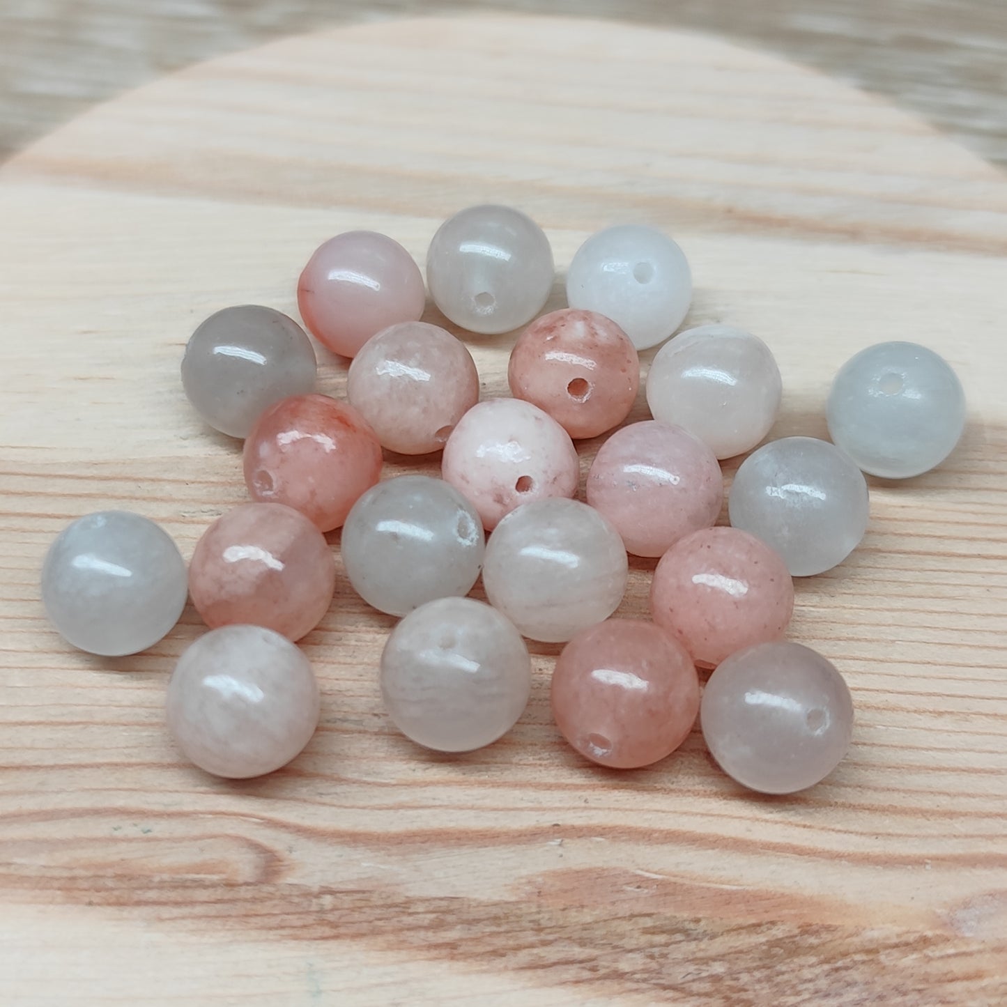 Aventurine rose – perles naturelles 8,5 mm – lot de 20