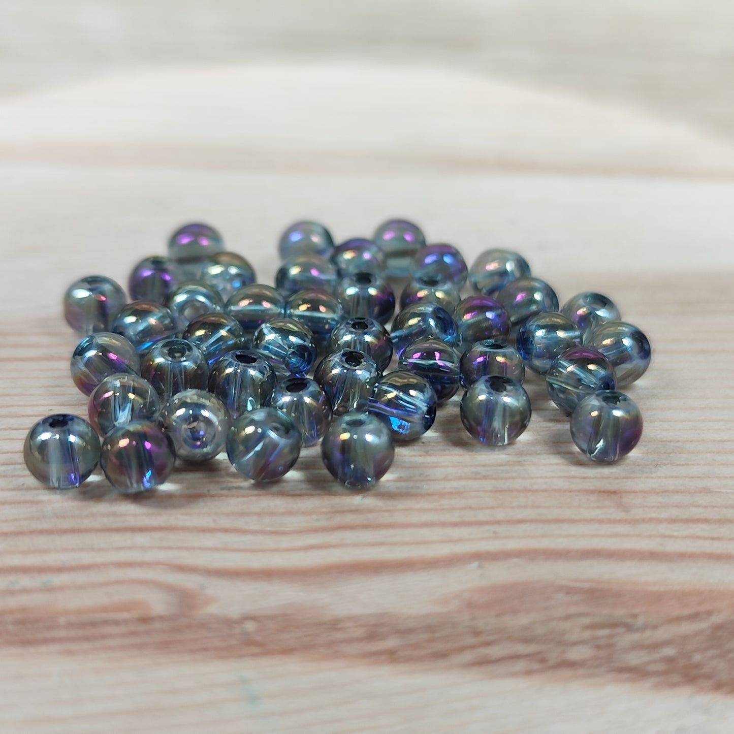Quartz cristal de roche aura noir – perles naturelles teintées 4 mm – lot de 40