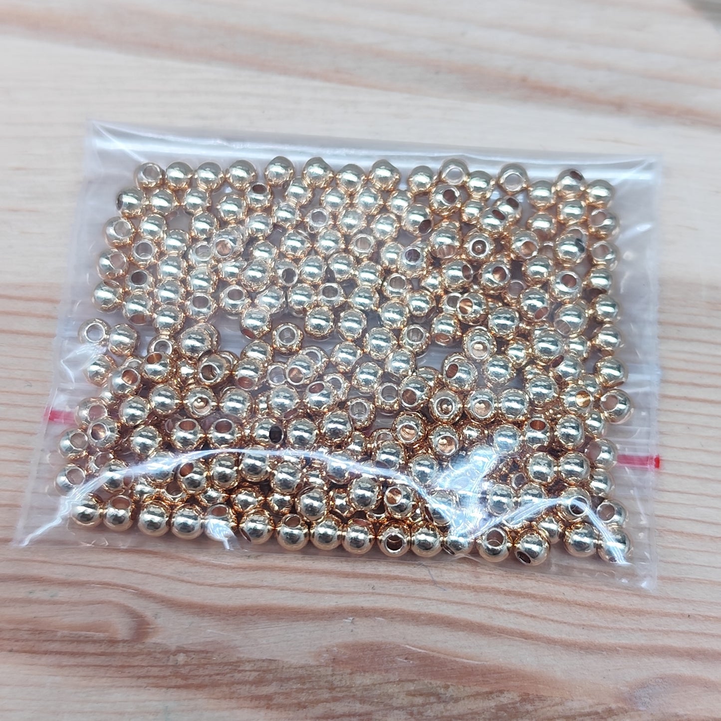 Perles d’espacement métal doré chaud - 3 mm - lot de 200