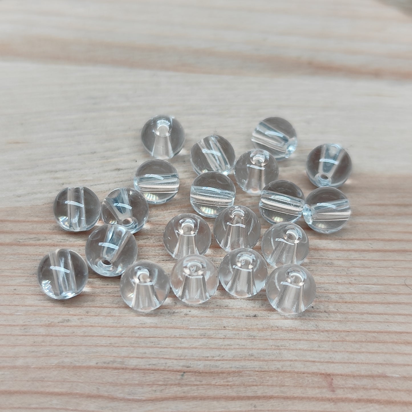 Quartz cristal de roche – perles naturelles 5 mm – lot de 20