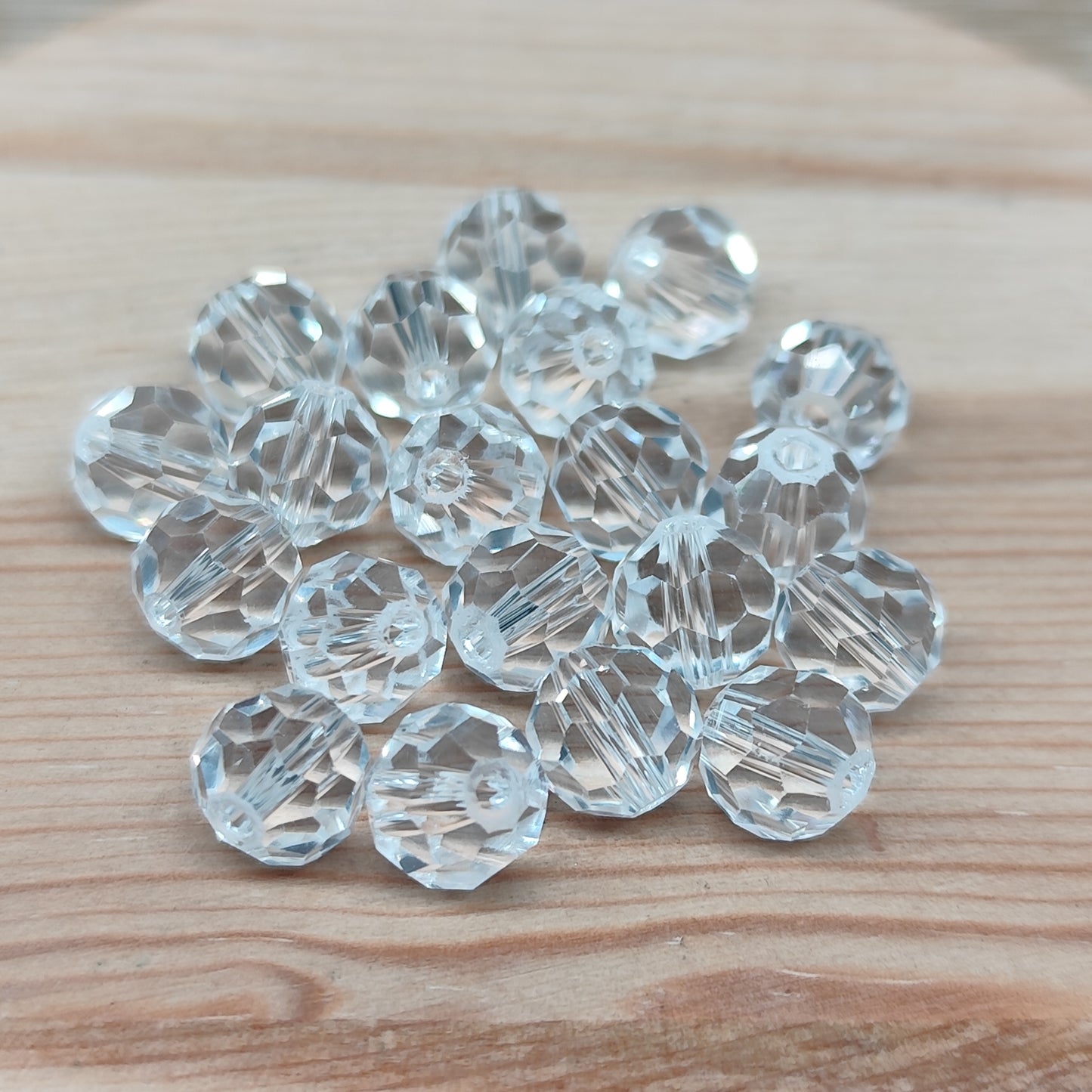 Perle verre facetté - 8 mm – lot de 20