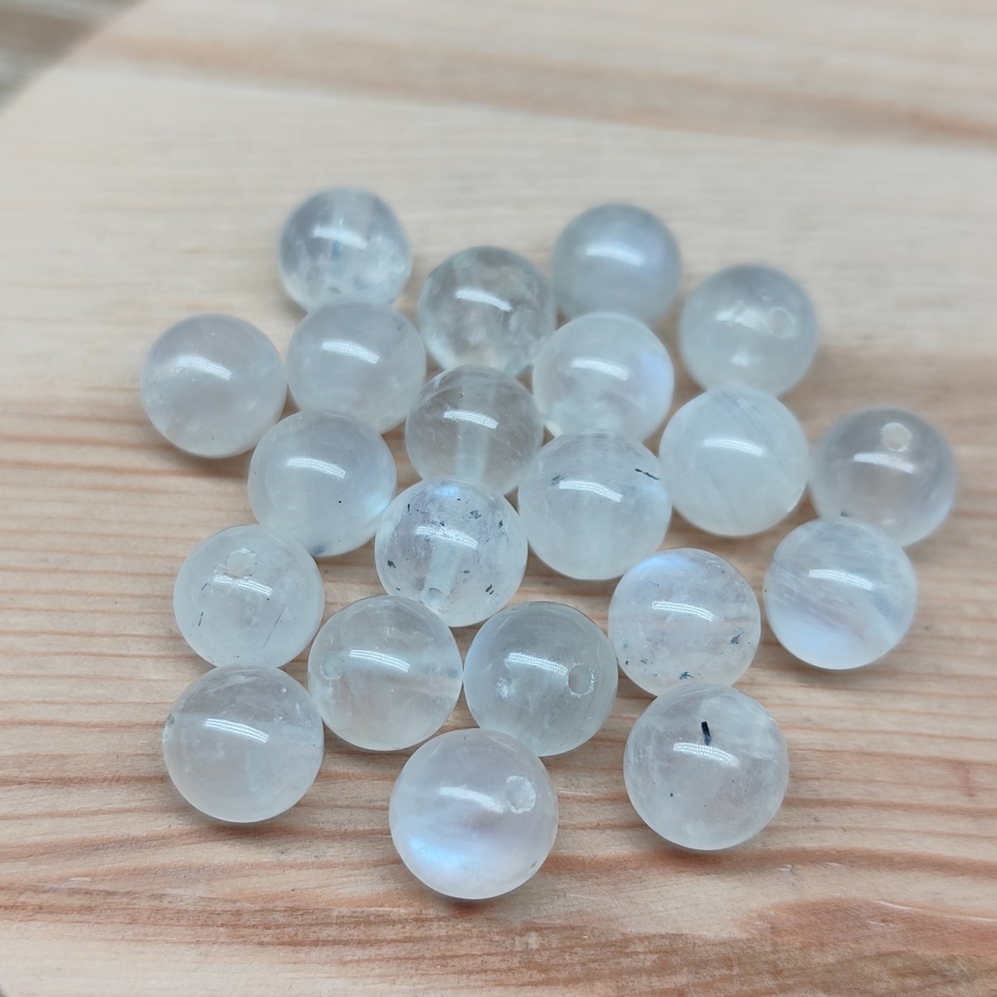 Pierre de lune bleue – perles naturelles 8 mm – lot de 20