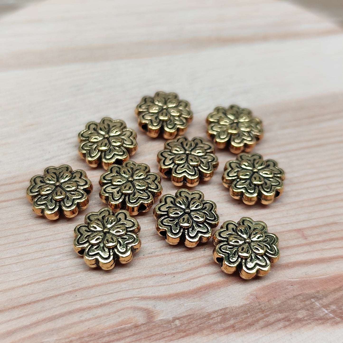Perle fleur – 9,5 mm - lot de 10