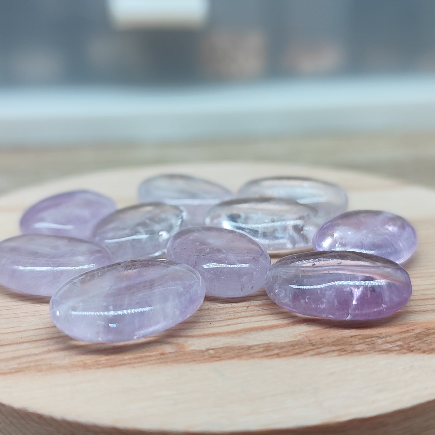 Améthyste lavande ovale – perles naturelles 13 mm – lot de 10