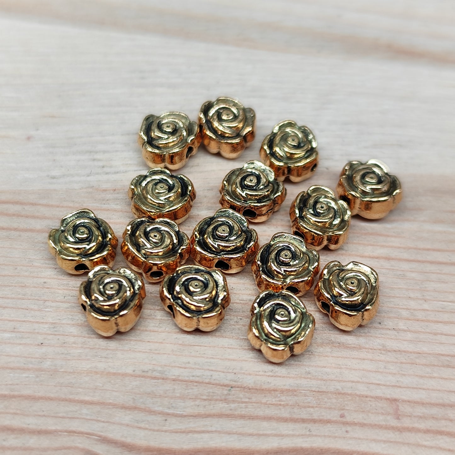 Perle rose - 6 mm - lot de 15