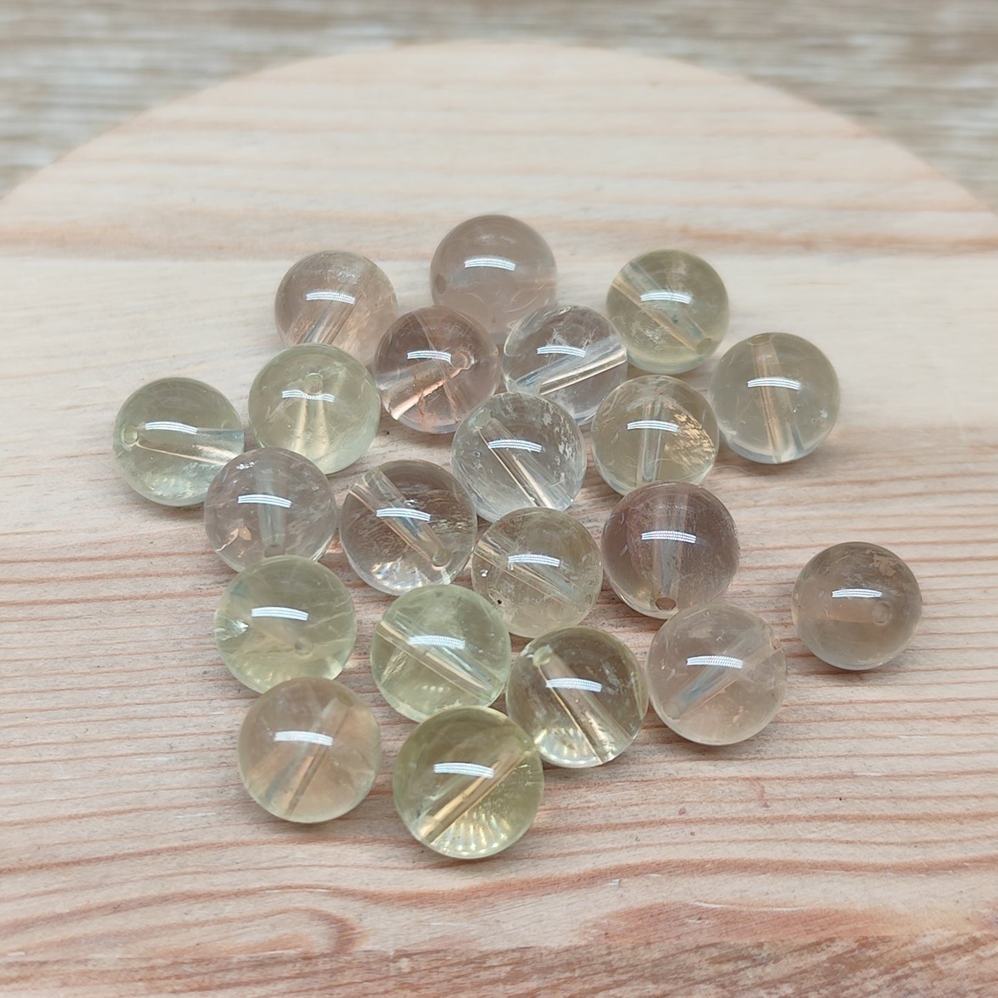 Citrine – perles naturelles 8,5 mm – lot de 20