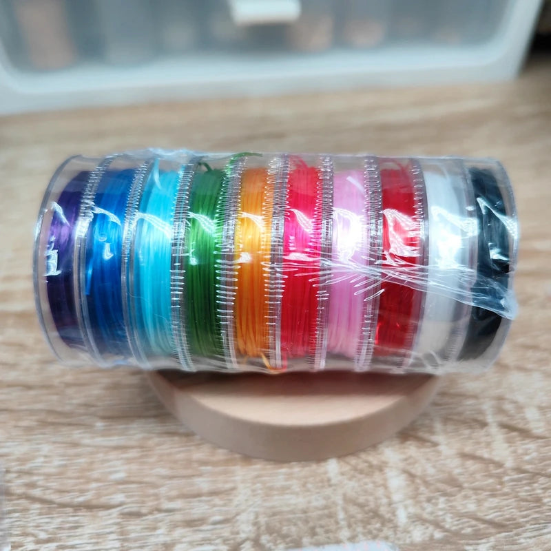 Fil élastique multicolore – 10 m – lot de 10