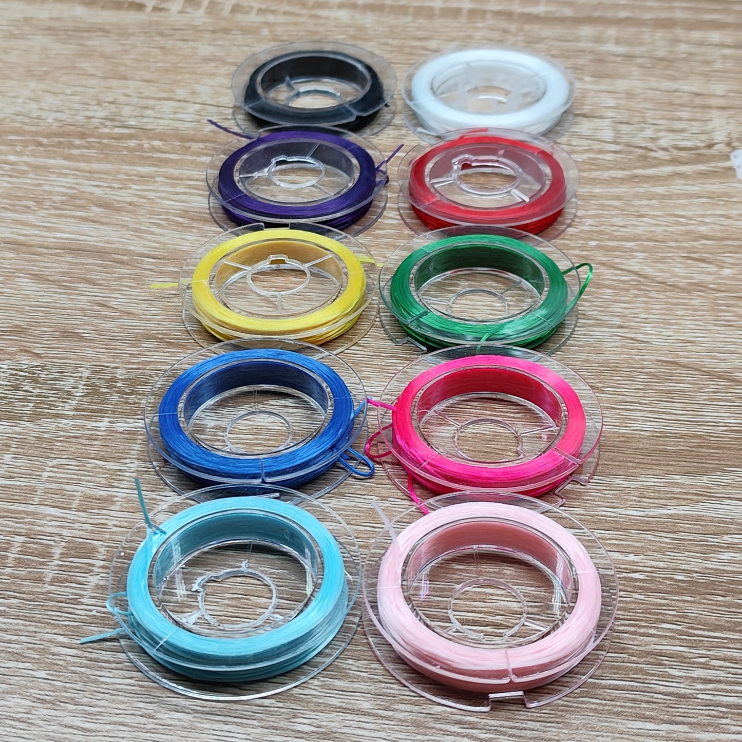 Fil élastique multicolore – 10 m – lot de 10