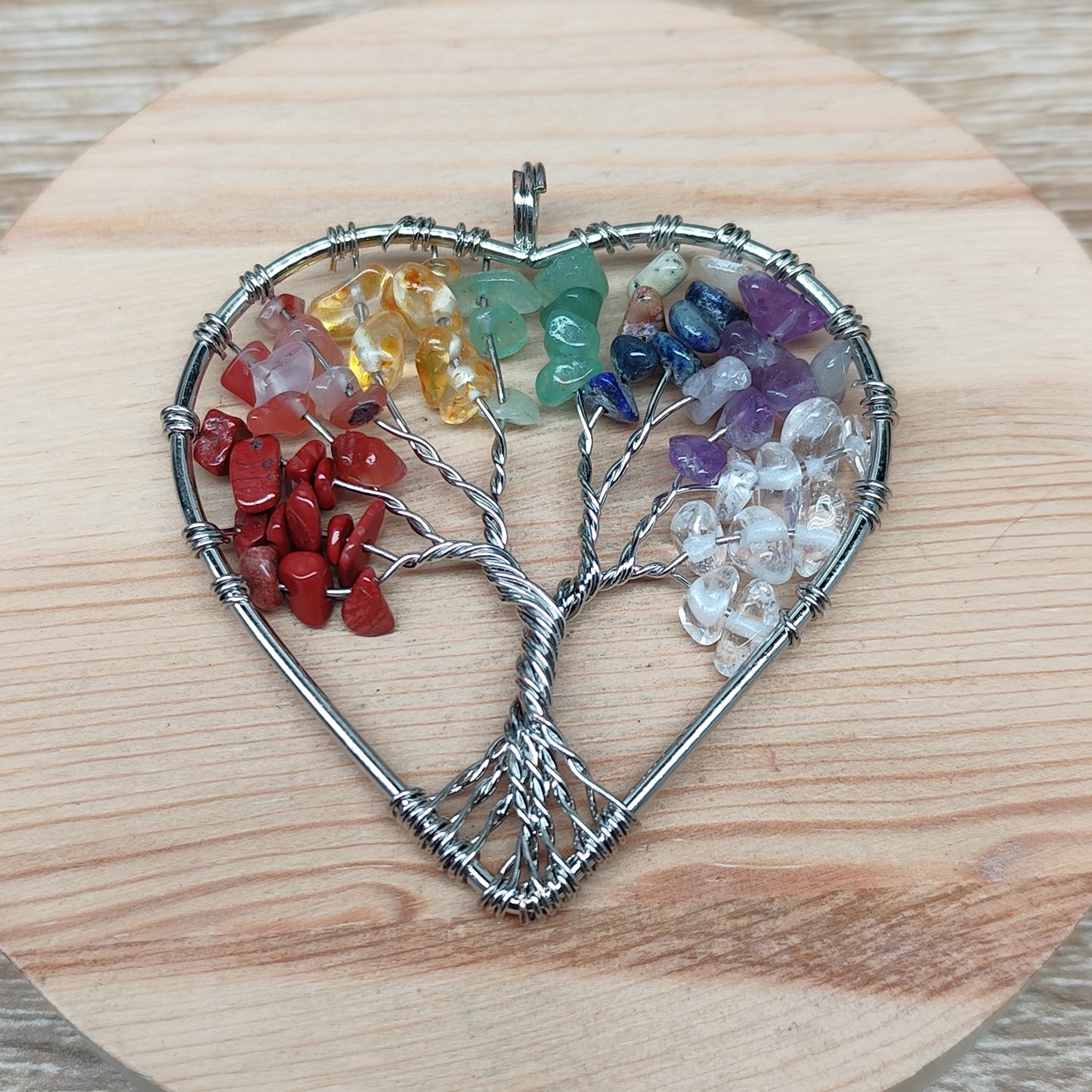 Pendentif cœur arbre de vie - 5 cm - 1 pc