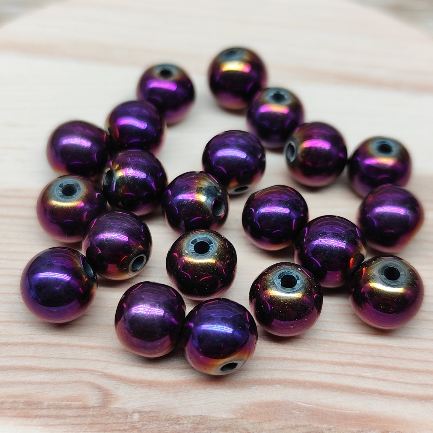 Hématite violette – 8 mm – lot de 20