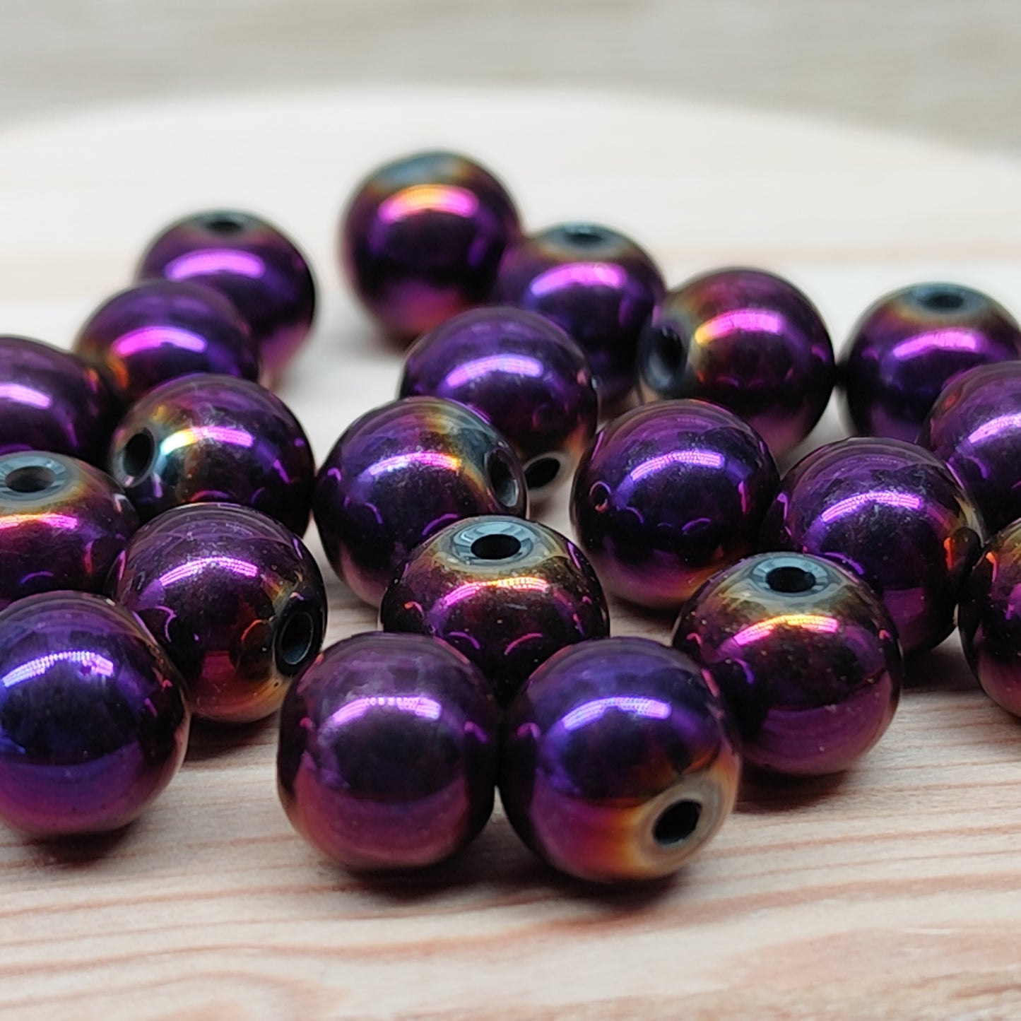 Hématite violette – 8 mm – lot de 20