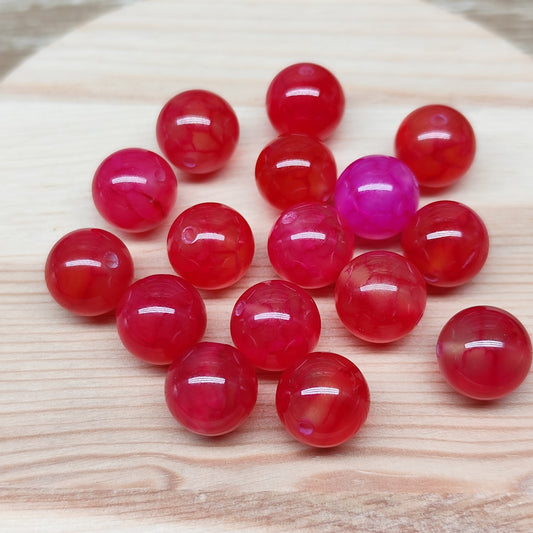 Agate veines de dragon - perles naturelles teintées 10 mm – lot de 16