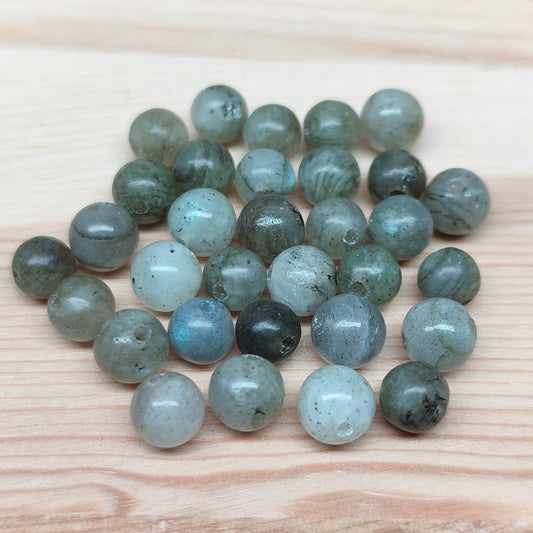 Labradorite – perles naturelles 6 mm – lot de 30