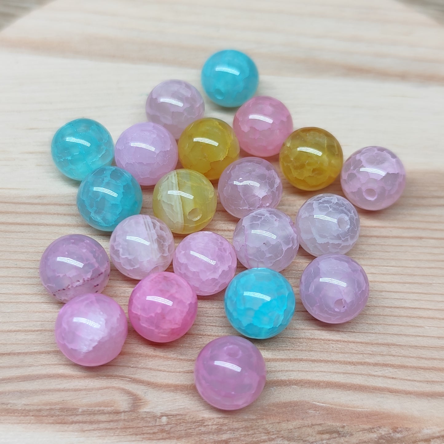 Agate veine de dragon – perles naturelles 8 mm – lot de 20