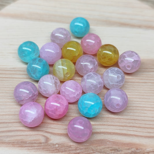 Agate veine de dragon – perles naturelles 8 mm – lot de 20