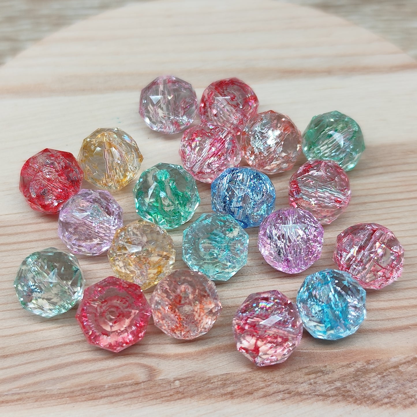 Perle verre facetté - 10 mm – lot de 20
