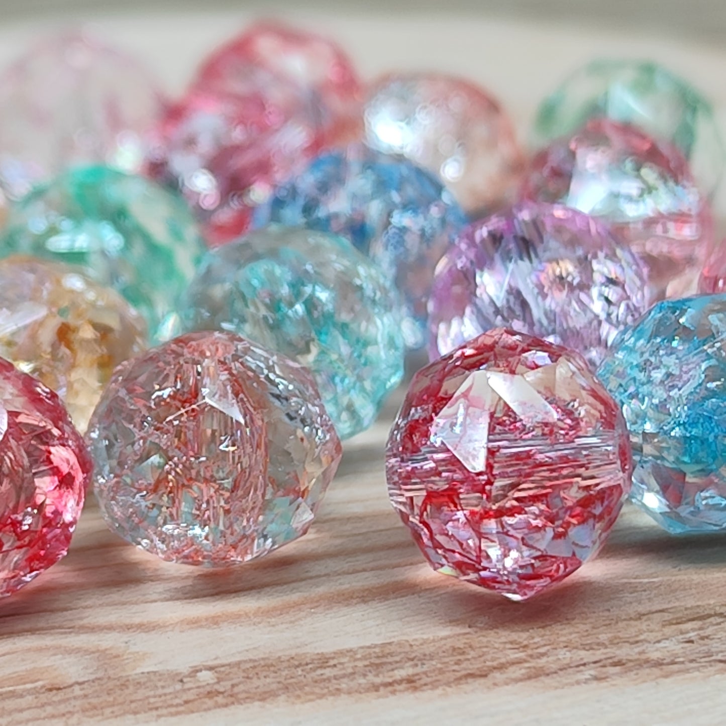 Perle verre facetté - 10 mm – lot de 20