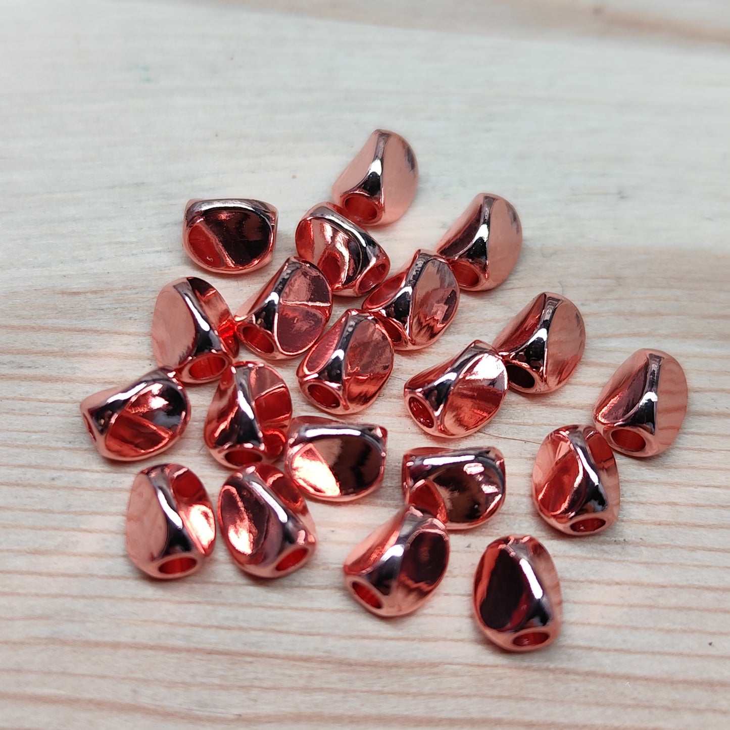 Perle en métal or rose – 4 mm - lot de 20