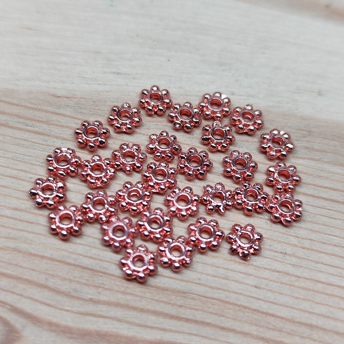 Perle d'espacement en métal or rose – 4 mm - lot de 30