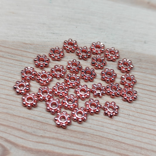 Perle d'espacement en métal or rose – 4 mm - lot de 30