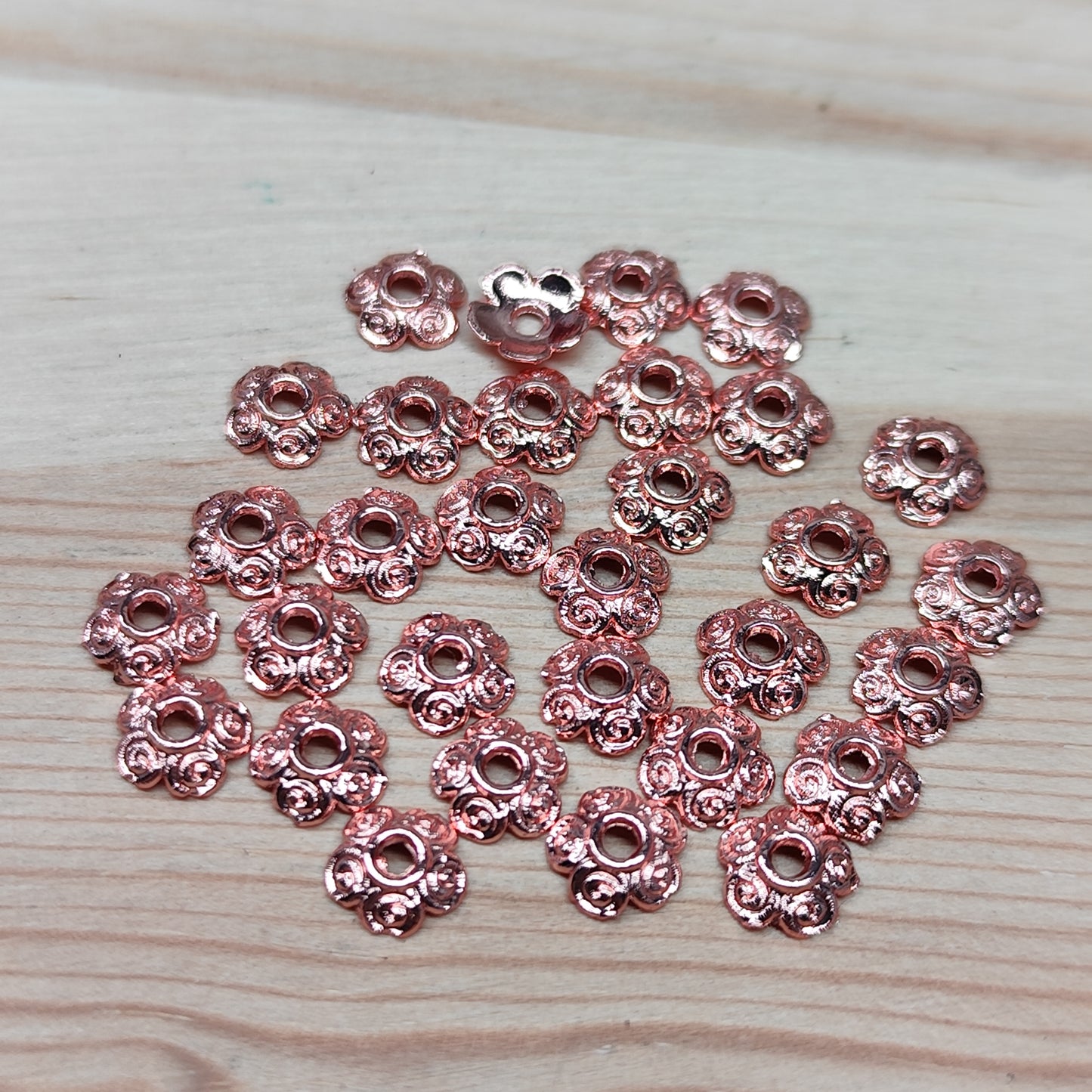 Coupelle  en métal or rose – 6 mm - lot de 30