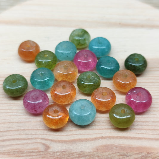 Jade multicolore – perles naturelles 8 mm – lot de 20