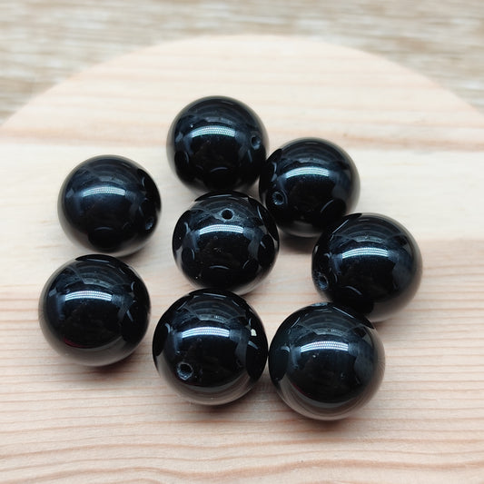 Obsidienne arc-en-ciel – perles naturelles 14 mm – lot de 8