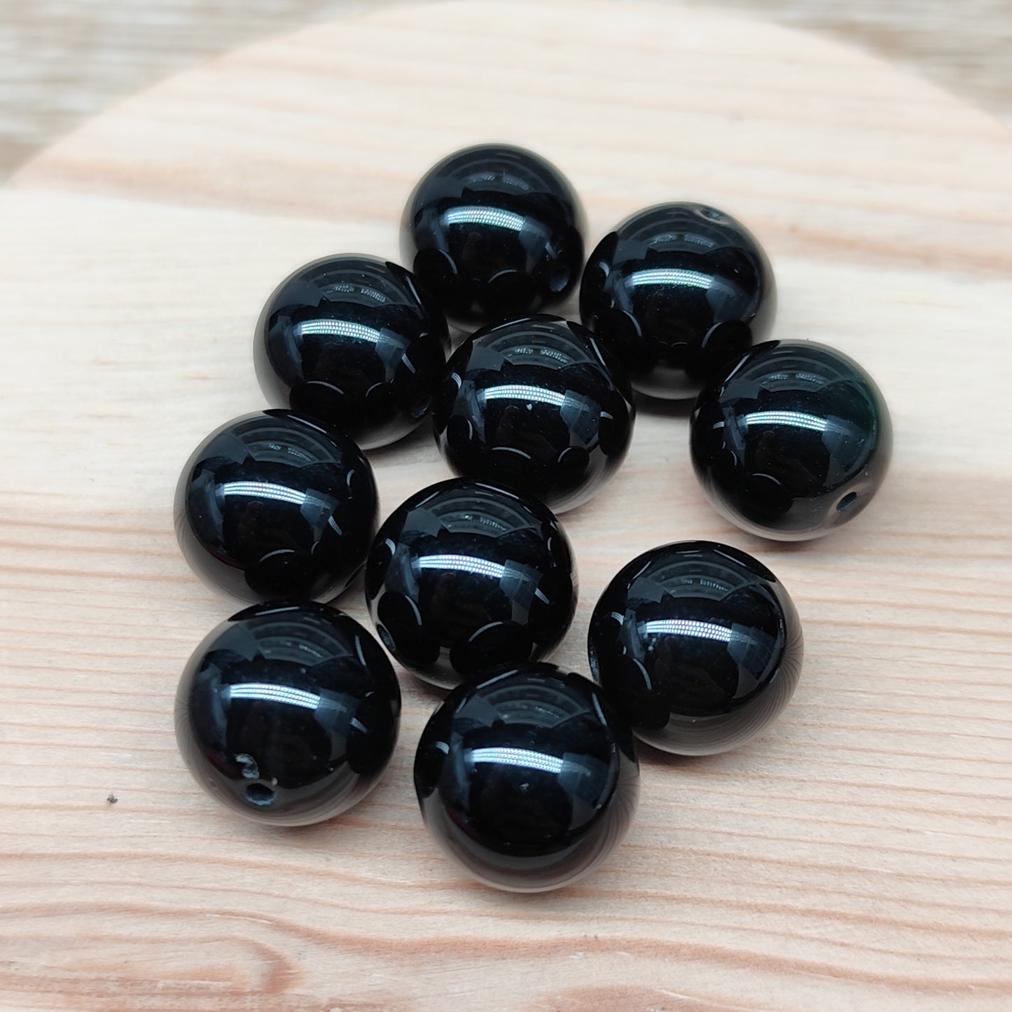 Obsidienne arc-en-ciel – perles naturelles 12 mm – lot de 10