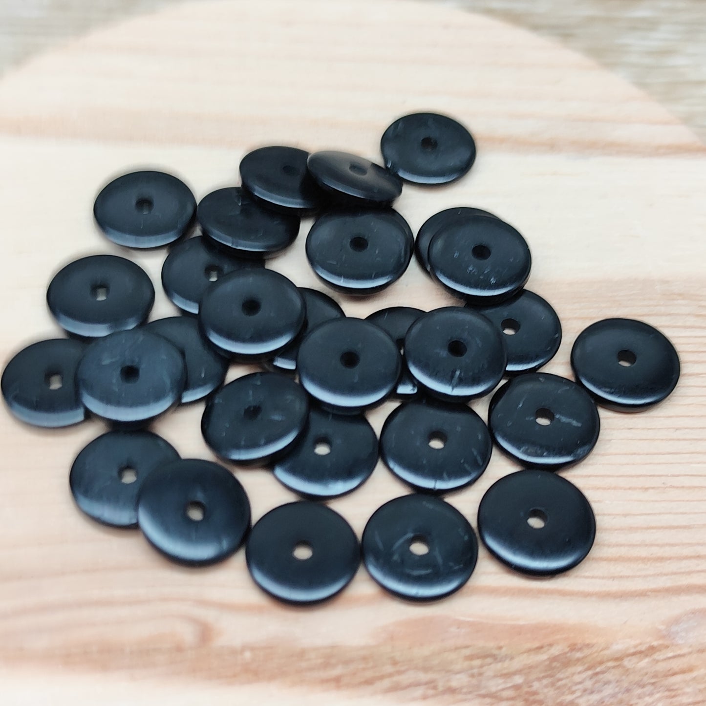 Perle en noix de coco – perles naturelles 10 mm – lot de 30