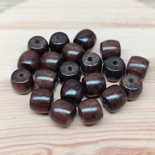 Perles en bois – perles naturelles 8 mm – lot de 20
