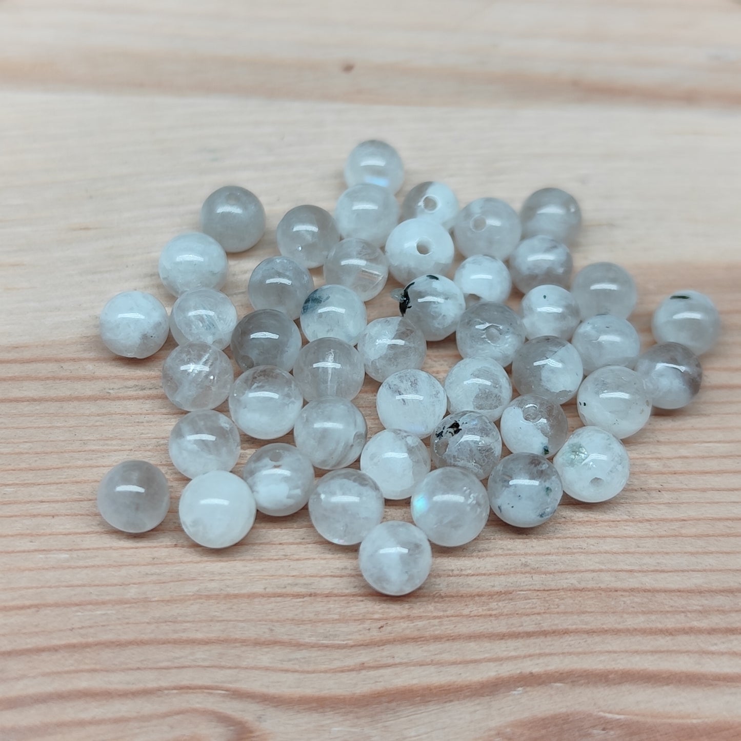 Pierre de lune – perles naturelles 4-5 mm – lot de 40