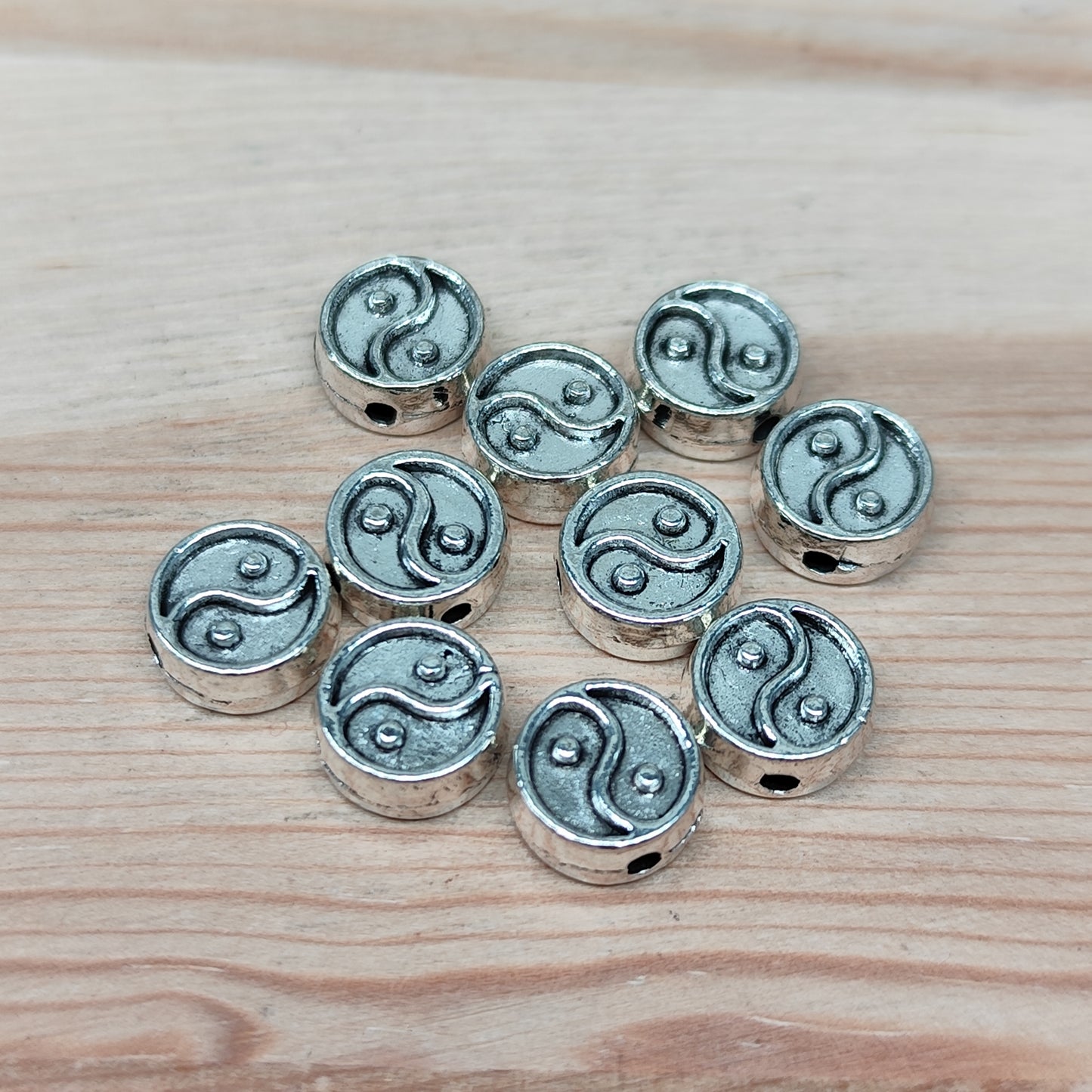 Perle Yin Yang - 8 mm - lot de 10