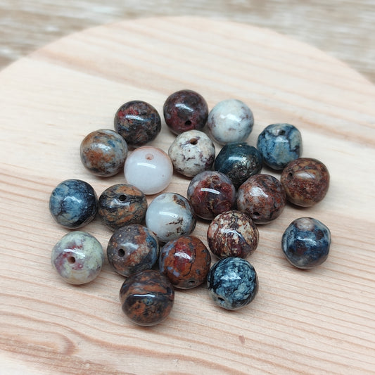 Piétersite – perles naturelles 8 mm – lot de 20