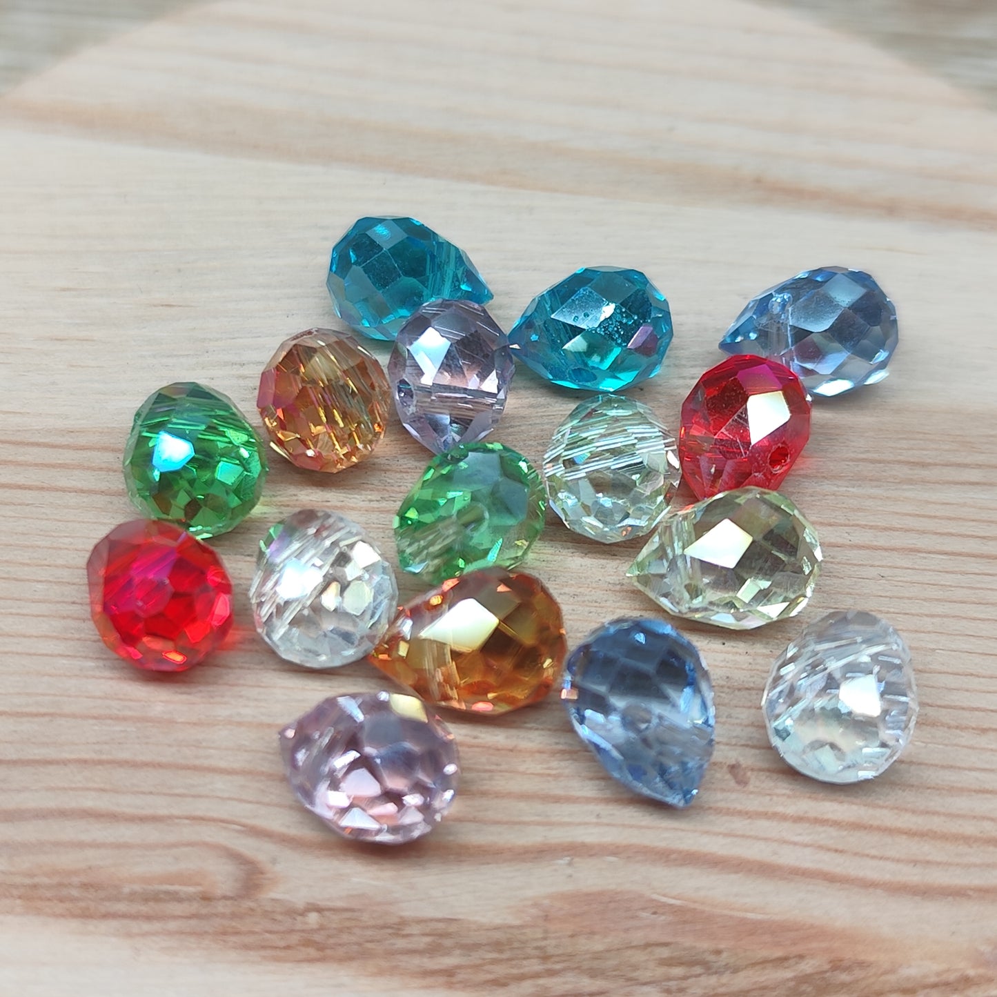 Perle verre goutte - 8 mm – lot de 16