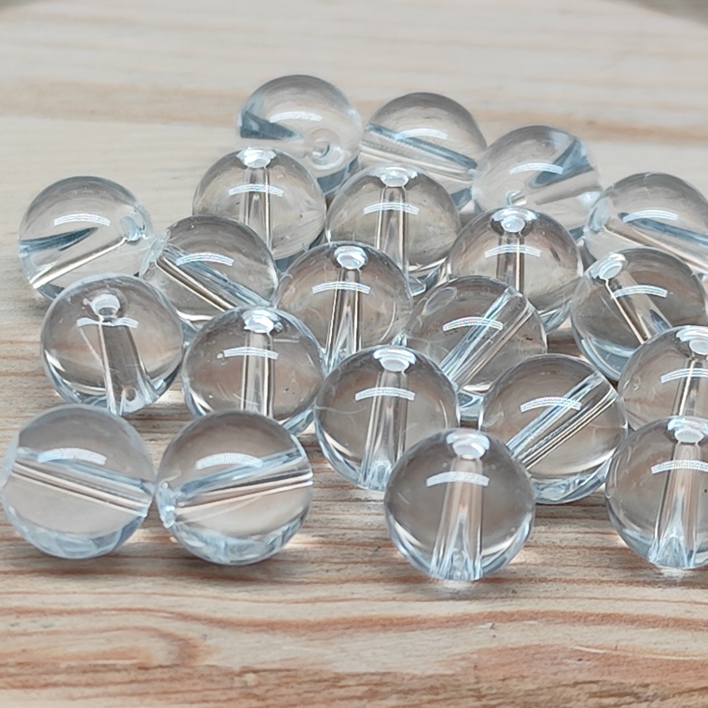 Quartz cristal de roche – perles naturelles 8 mm – lot de 20