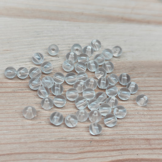 Quartz cristal de roche – perles naturelles 3 mm – lot de 50