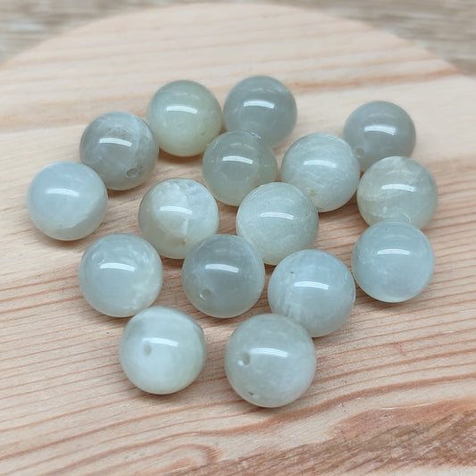 Pierre de lune blanche – perles naturelles 10 mm – lot de 15