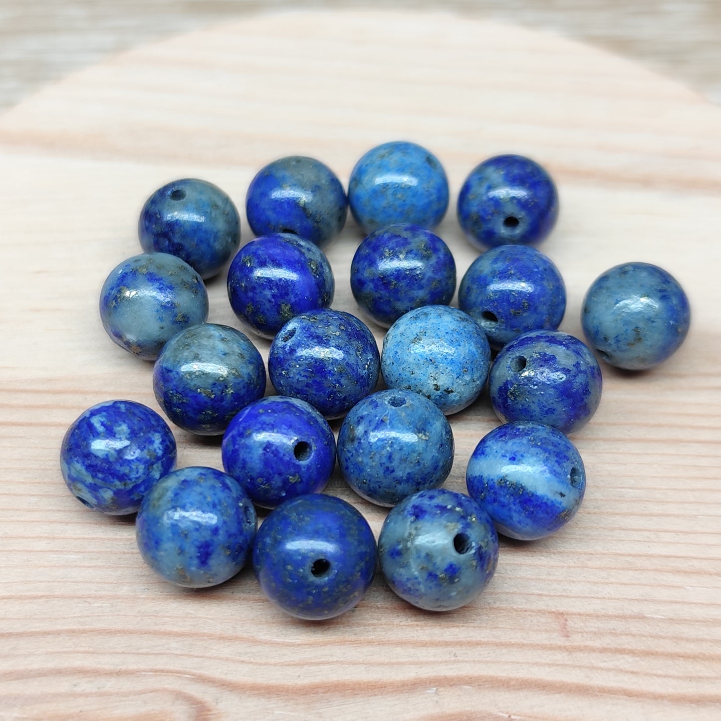 Lapis lazuli – perles naturelles 8,5 mm – lot de 20