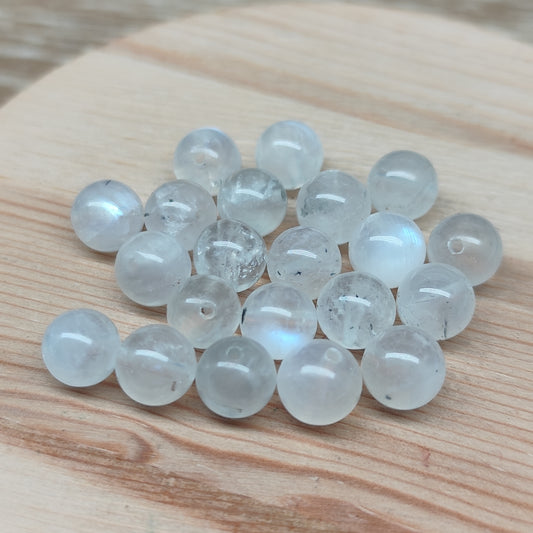 Pierre de lune bleue – perles naturelles 8 mm – lot de 20