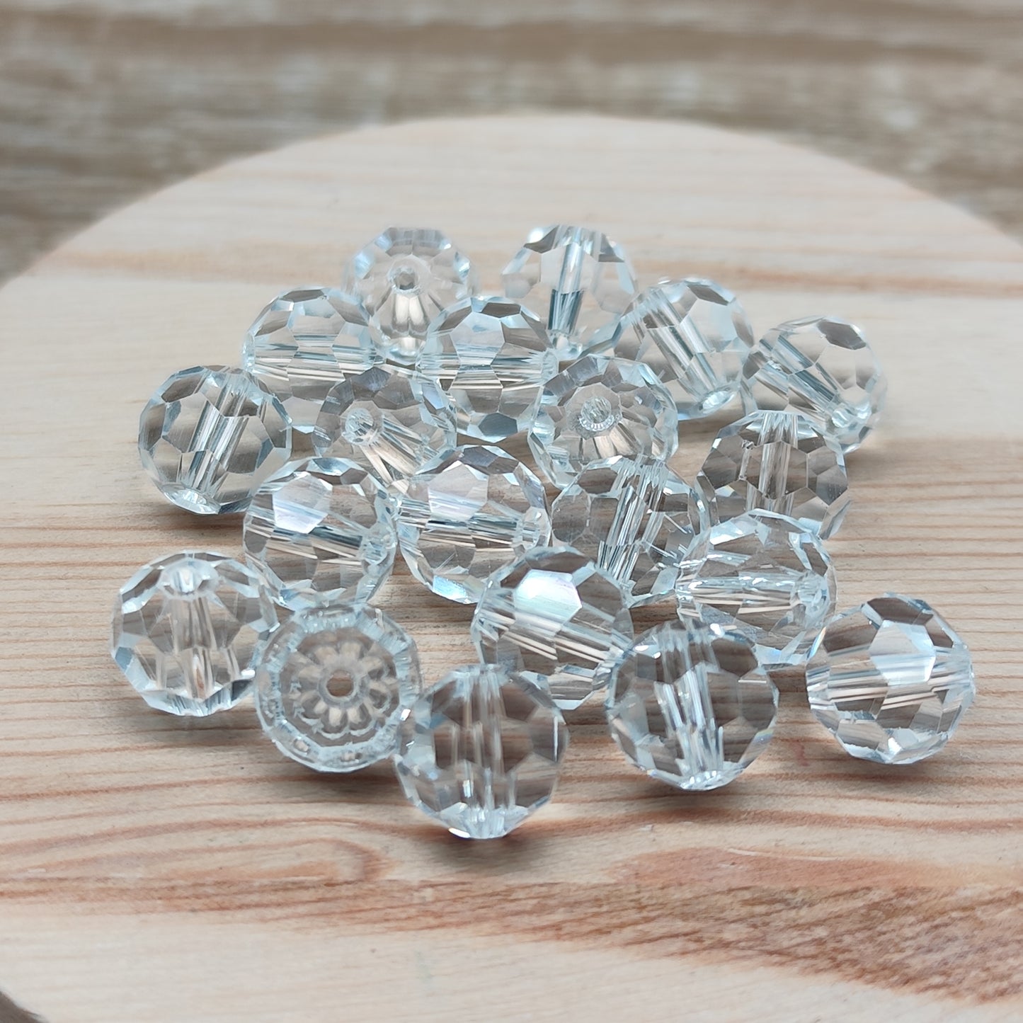 Perle verre facetté - 10 mm – lot de 20