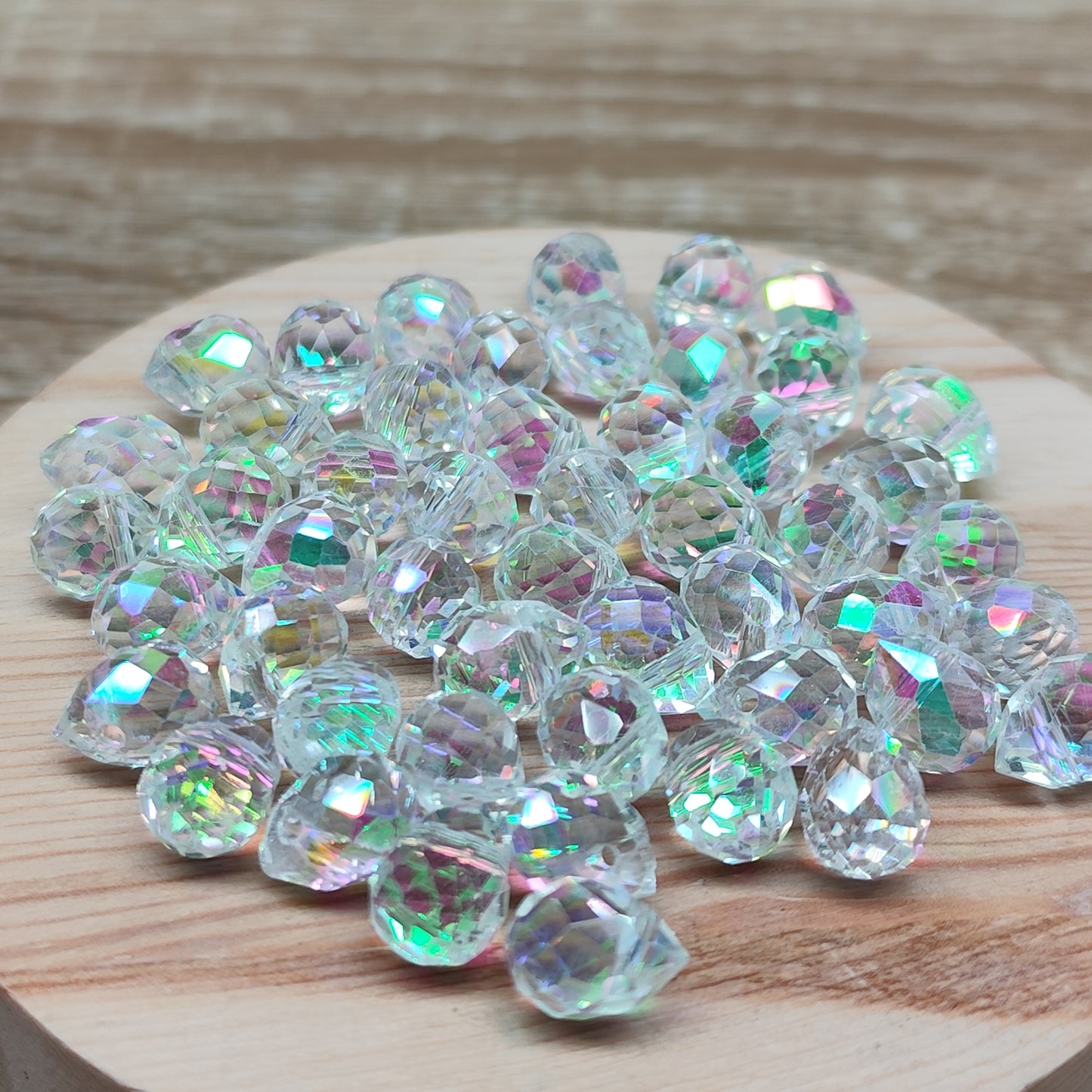 Perle verre goutte - 8 mm – lot de 50