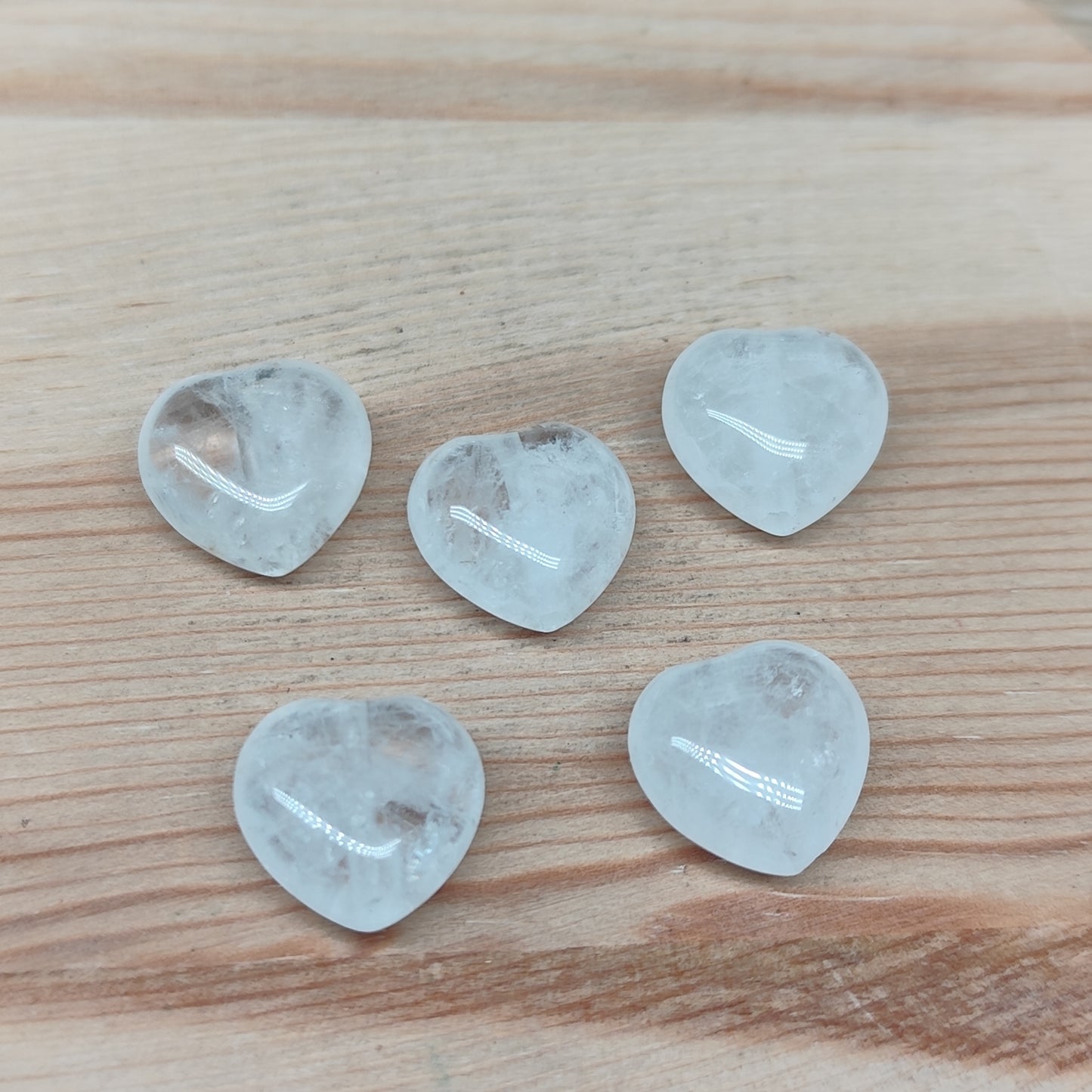 Jade blanc coeur – perles naturelles 12 mm – lot de 5