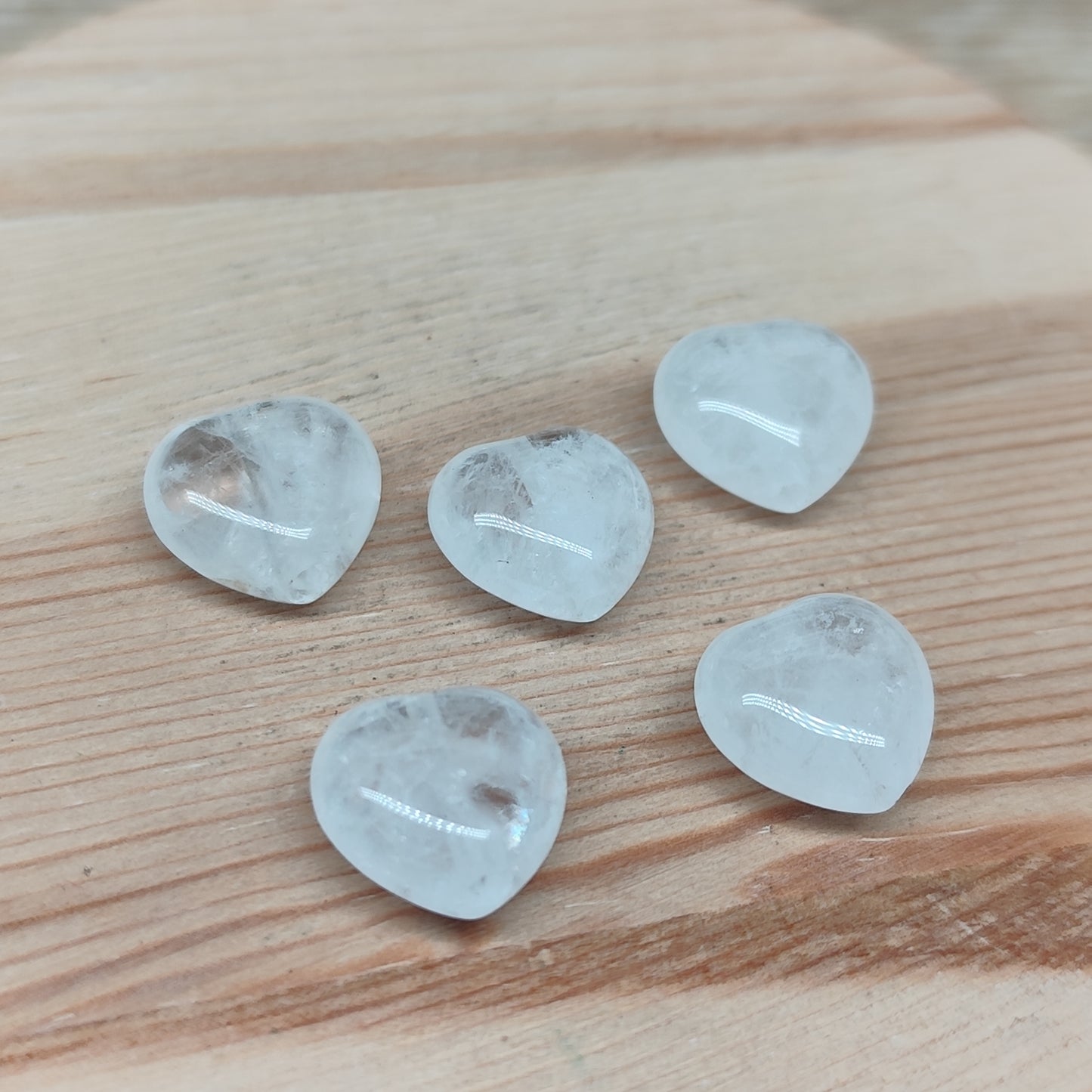 Jade blanc coeur – perles naturelles 12 mm – lot de 5