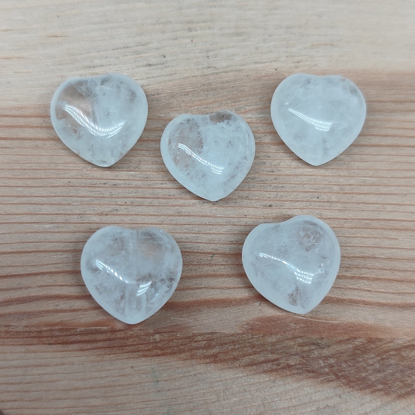 Jade blanc coeur – perles naturelles 12 mm – lot de 5
