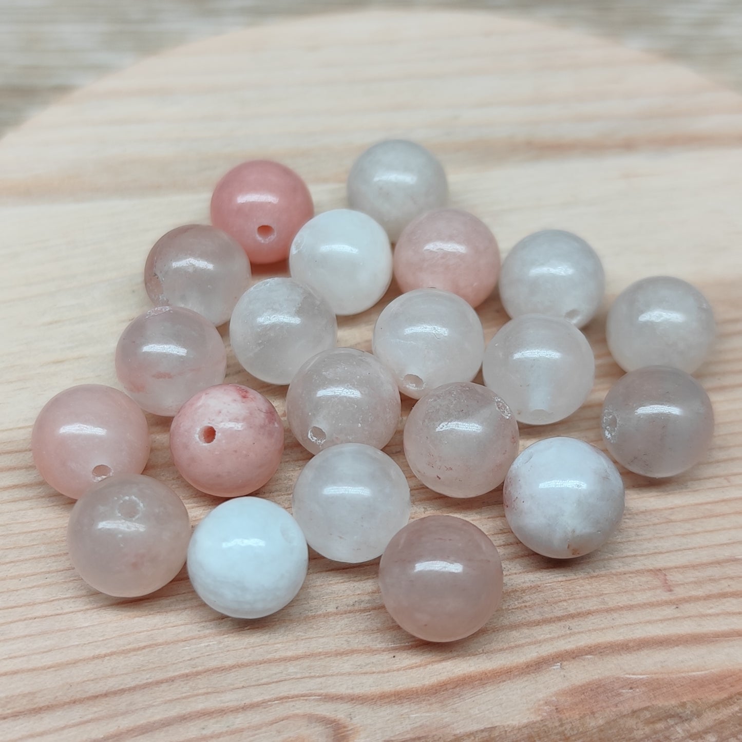 Aventurine rose – perles naturelles 8,5 mm – lot de 20