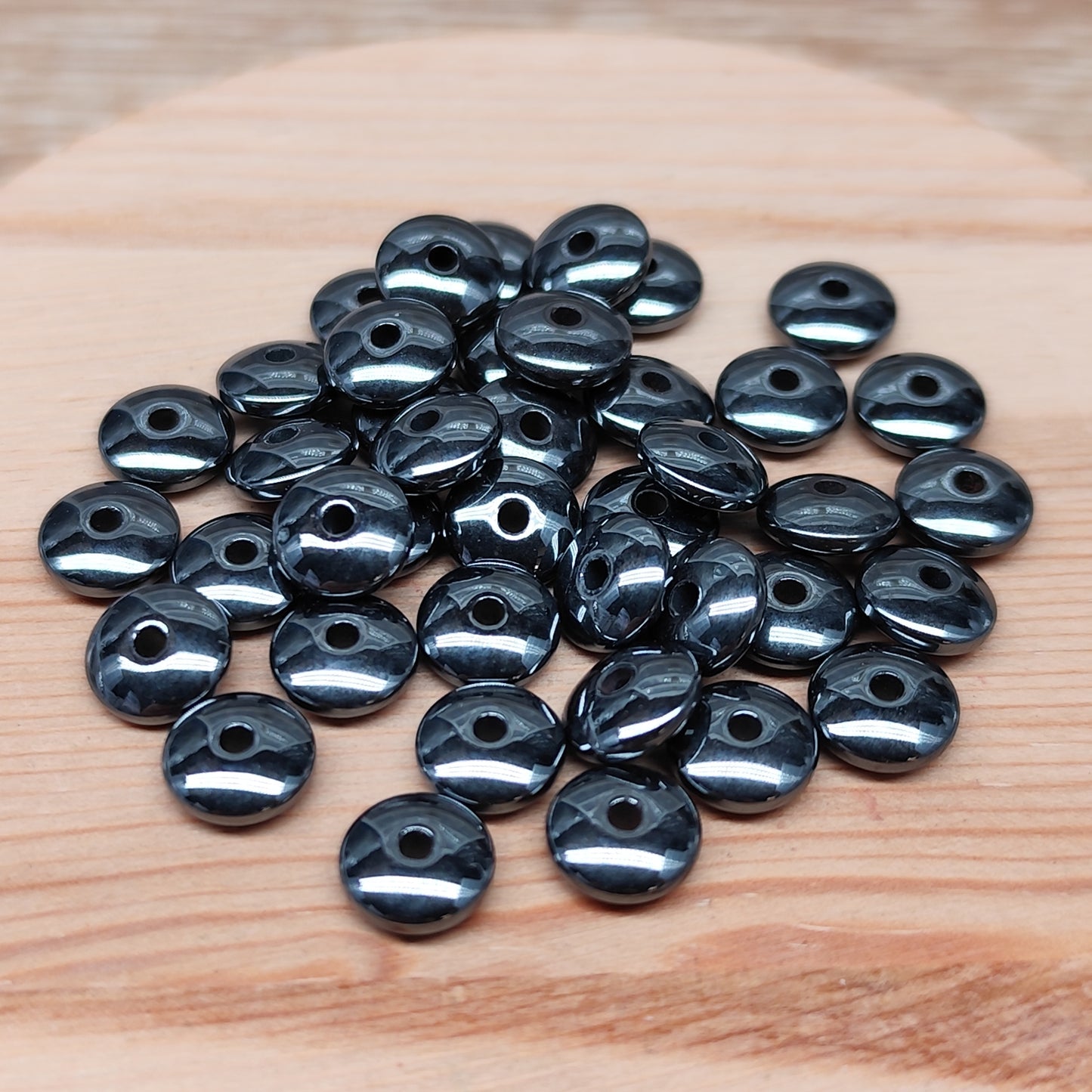 Hématite donut – 8 mm – lot de 40